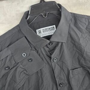 DIXON XL Performance Bamboo Series Black Button‎ Down Long Sleeve Shirt Men's